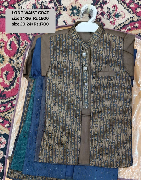 Boys all colours Traditional Waistcoat Set